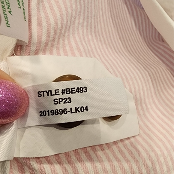 NWT J. Crew Pink White Stripe 7" stretch Seersucker Shorts Men's Size 30 - Picture 14 of 16